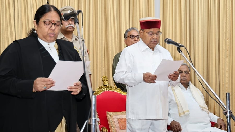 <div class="paragraphs"><p>Governor Thaawarchand Gehlot administered the oath of office to Justice Sree Sudha. The ceremony was attended by Chief Minister Siddaramaiah and other dignitaries. </p></div>