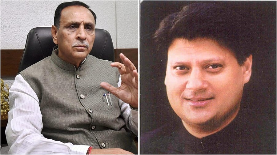<div class="paragraphs"><p>Former Gujarat CM Vijay Rupani(L), Madhavrao Scindia.</p></div>