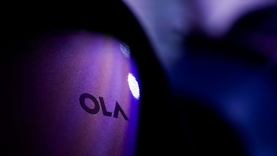 <div class="paragraphs"><p>The Ola company logo is seen on one of its electric scooters.</p></div>