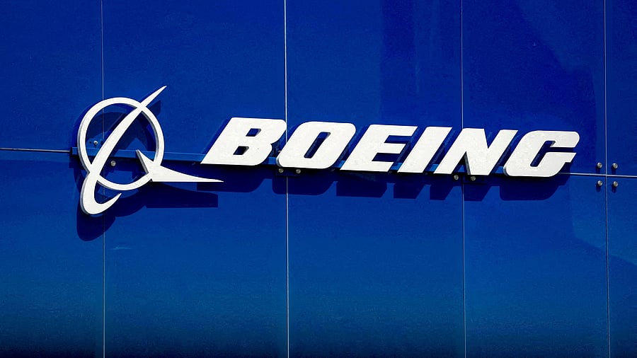 <div class="paragraphs"><p>FILE PHOTO: A Boeing logo is seen at the 54th International Paris Airshow at Le Bourget Airport near Paris, France.</p></div>
