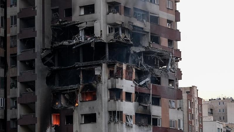 <div class="paragraphs"><p>A damaged building in the aftermath of the Israeli strikes.&nbsp;</p></div>