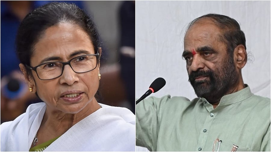 <div class="paragraphs"><p>TMC chief and Bengal CM Mamata Banerjee(L), NCBC) chairperson Hansraj Ahir</p></div>