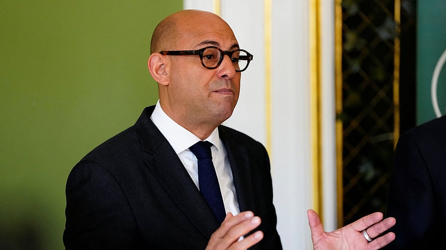 <div class="paragraphs"><p>Simon Stiell gestures prior to the Copenhagen Climate Ministerial meeting in Copenhagen, Denmark, May 7, 2025.     </p></div>