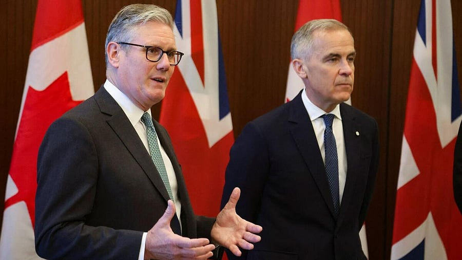 <div class="paragraphs"><p>Canada's Prime Minister Mark Carney and Britain's Prime Minister Kier Starmer.</p></div>