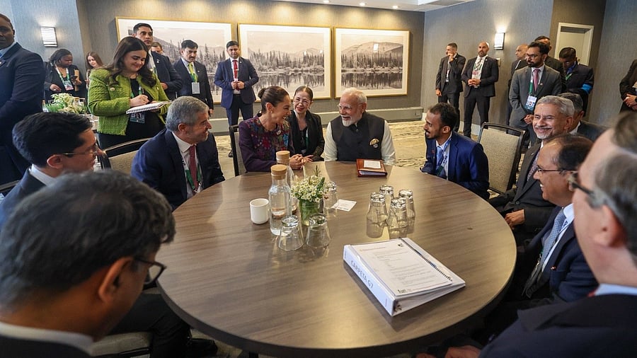 <div class="paragraphs"><p>PM Narendra Modi with world leaders on the sidelines of the G7 Summit.</p></div>
