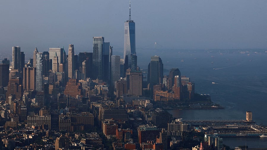 <div class="paragraphs"><p>The One World Trade Center building stands amid the Manhattan skyline in New York City, U.S.</p></div>