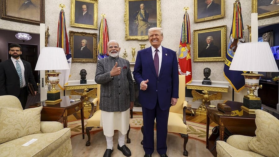 <div class="paragraphs"><p>Prime Minister Narendra Modi during a meeting with US President Donald Trump</p></div>