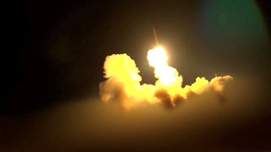 <div class="paragraphs"><p>A still imagen taken from a video released by Iranian news agency WANA on June 18, 2025, that it says showed missiles fired by the Islamic Revolutionary Guard Corps towards Israel. WANA said no location or specific date had been provided for the video that shows missiles taking off and flying in the air. </p></div>