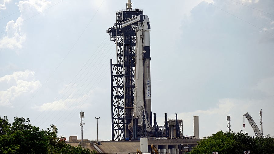 <div class="paragraphs"><p>A Falcon 9 rocket stands at the pad before its upcoming launch of the Axiom-4 crewed mission to the International Space Station at Launch Complex 39-A in Cape Canaveral, Florida, US, June 10, 2025. </p></div>