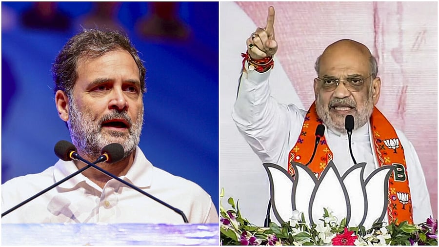 <div class="paragraphs"><p>Congress MP Rahul Gandhi(L), Amit Shah. </p></div>