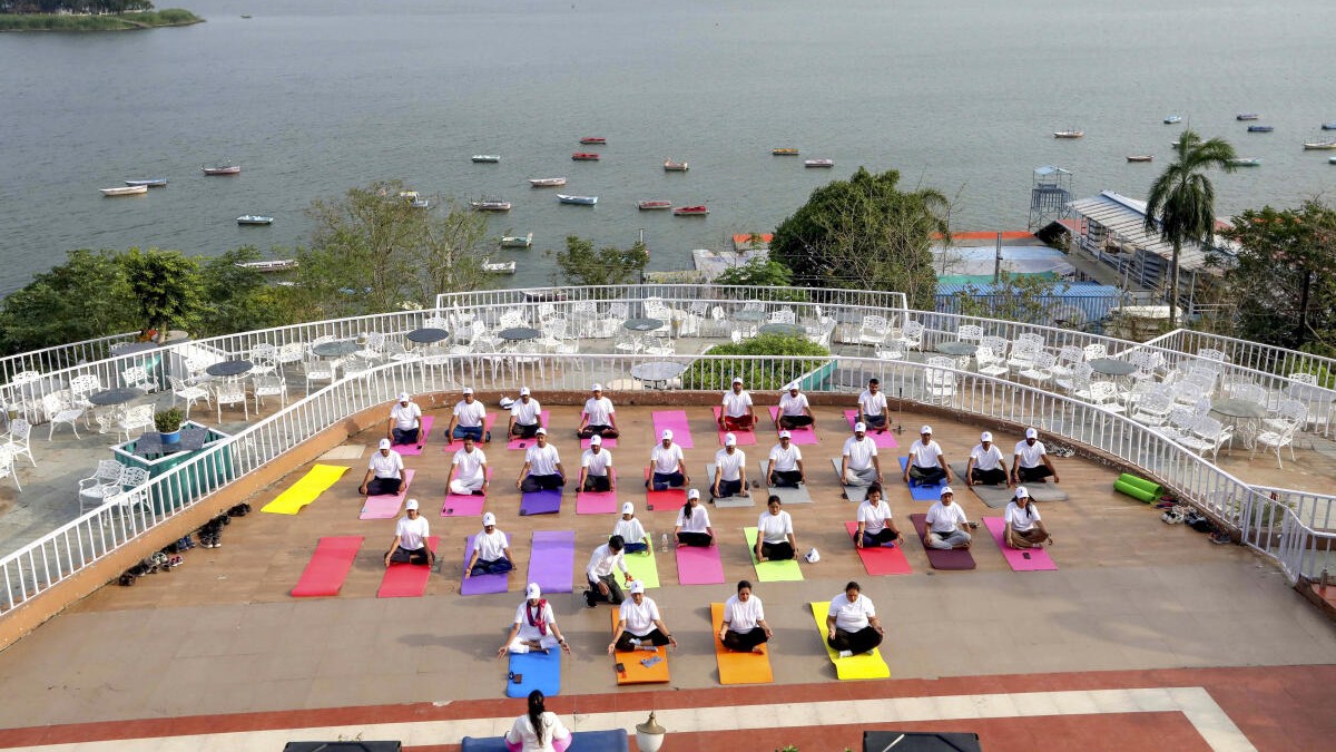 <div class="paragraphs"><p>On the International Day of Yoga, India Inc leaders took part in yoga sessions held in different parts of the country.</p></div>