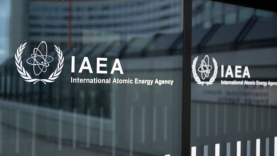 <div class="paragraphs"><p>The IAEA logo is seen in front of the agency’s headquarters in Vienna, Austria, June 16, 2025.</p></div>