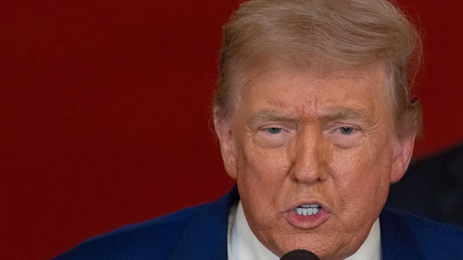 <div class="paragraphs"><p>US President Donald Trump delivers an address to the nation at the White House in Washington, DC, US.</p></div>