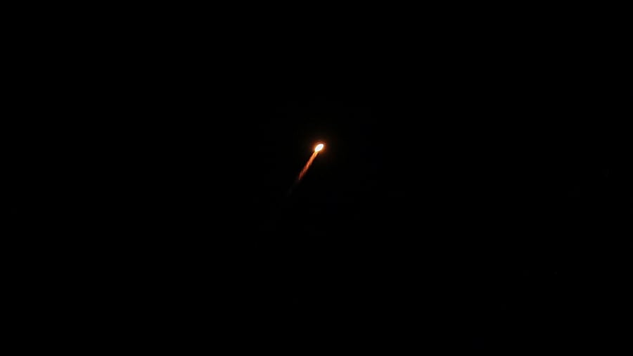 <div class="paragraphs"><p>An interceptor missile is seen in the sky after Iran's armed forces say they targeted The Al-Udeid base in a missile attack, in Qatar, June 23, 2025. </p></div>