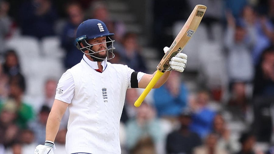 <div class="paragraphs"><p>England's Ben Duckett celebrates his half century against India in the Leeds Test.</p></div>