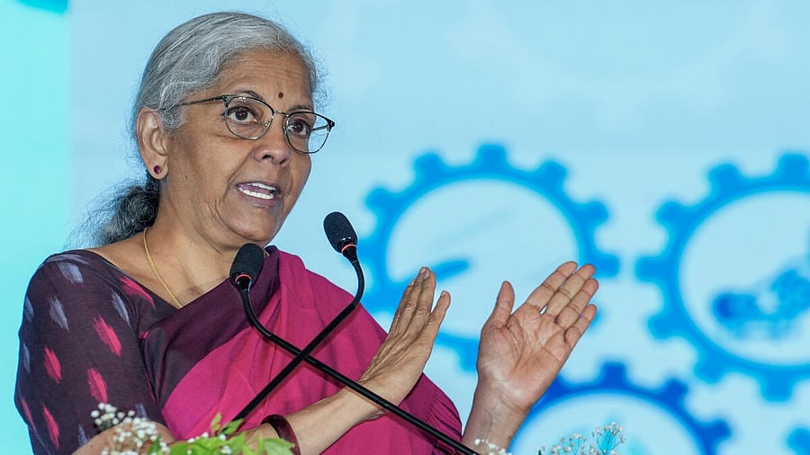 <div class="paragraphs"><p>Union Finance Minister Nirmala Sitharaman addresses the India Exim Bank Trade Conclave 2025, in New Delhi, Tuesday, June 24, 2025.</p></div>