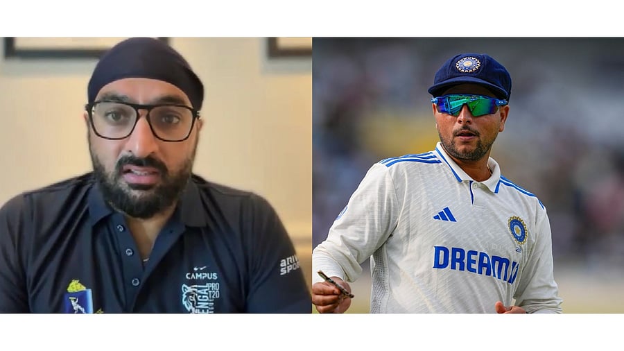 <div class="paragraphs"><p>Former England spinner Monty Panesar and Kuldeep Yadav</p></div>