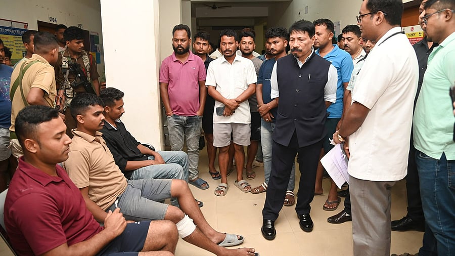 <div class="paragraphs"><p>Agriculture Minister Atul Bora, representing Bokakhat constituency, visited the hospital and inquired about the health of the injured police personnel.</p></div>