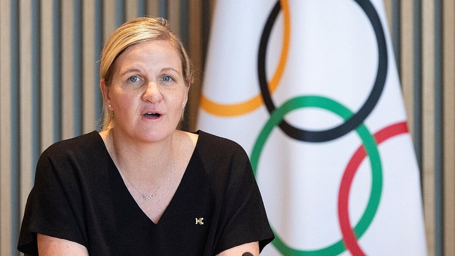 <div class="paragraphs"><p>Newly elected IOC chief Kirsty Coventry addresses Executive Board meeting in Lausanne. </p></div>