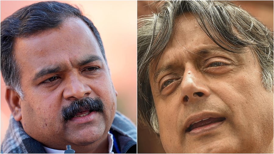 <div class="paragraphs"><p>Congress MP Manickam Tagore (L), Shashi Tharoor&nbsp;</p></div>