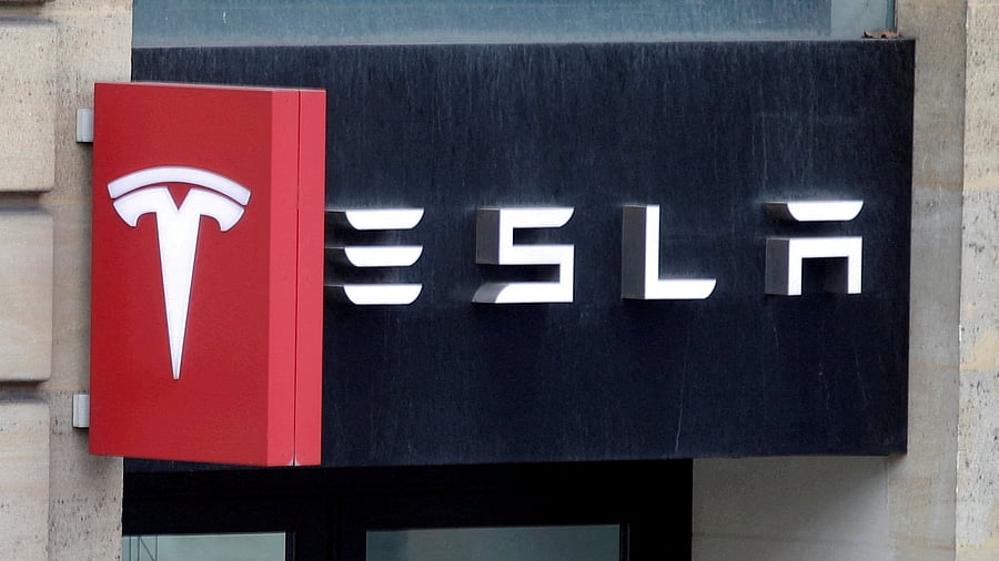 <div class="paragraphs"><p>The logo of Tesla is seen on a store in Paris, France.</p></div>