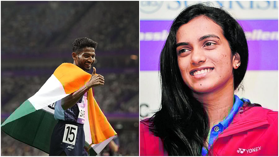 <div class="paragraphs"><p>Track and filed athlete Avinash Sable (left)&nbsp;and Badminton player PV Sindhu (right).</p></div>