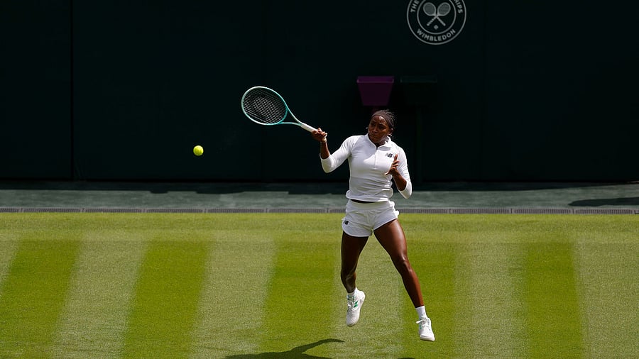 <div class="paragraphs"><p>Coco Gauff of the US during practice.</p></div>