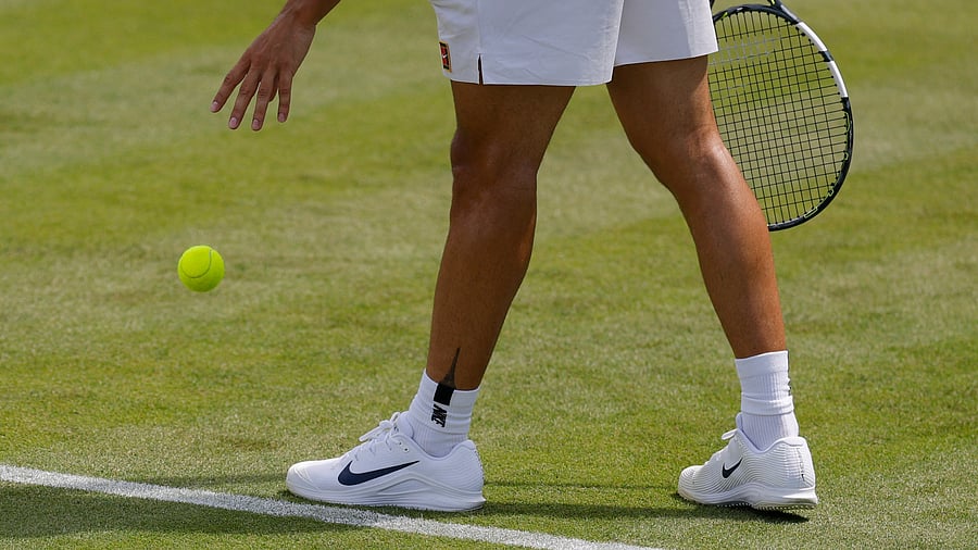 <div class="paragraphs"><p>Spain's Carlos Alcaraz during practice ahead of Wimbledon.</p></div>