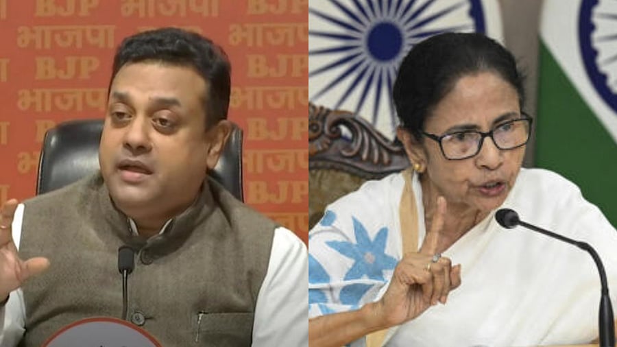 <div class="paragraphs"><p>BJP national spokesperson Sambit Patra (L) and West Bengal Chief Minister Mamata Banerjee (R).</p></div>