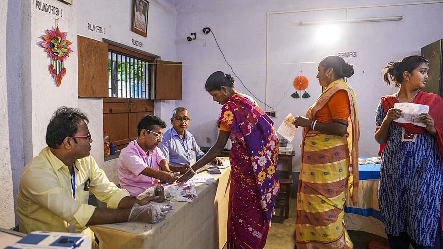 <div class="paragraphs"><p>A voter makes a thumb impression before casting vote at a polling booth. Representative image</p></div>