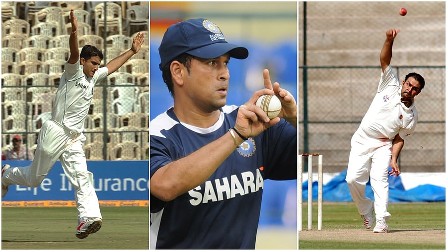 <div class="paragraphs"><p>Sourav Ganguly (left), Sachin Tendulkar (centre) and Virender Sehawag, among a few others, could be depended upon to bowl a few overs and get crucial breakthroughs, reducing the burden on front-line bowlers. </p></div>
