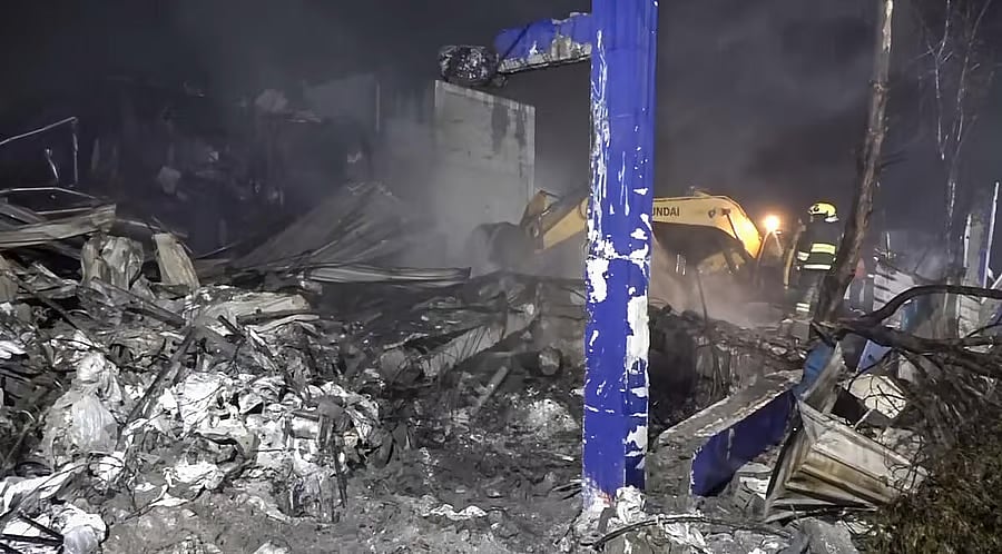 <div class="paragraphs"><p>Rescue work underway after an explosion at a pharma plant, at Pashamylaram, in Sangareddy district, Telangana, Monday, June 30, 2025.</p></div>