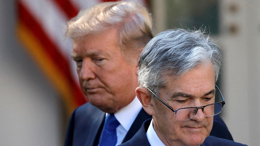 <div class="paragraphs"><p>US President Donald Trump and&nbsp; Jerome Powell</p></div>