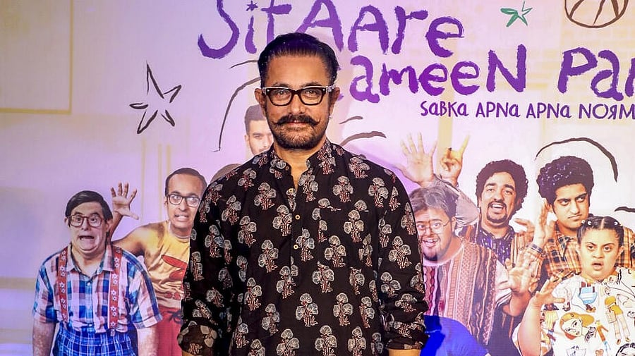 <div class="paragraphs"><p>Actor Aamir Khan during his felicitation by the Bandra Cinema Exhibitors of India after the success of the film ‘Sitaare Zameen Par’, in Mumbai.</p></div>