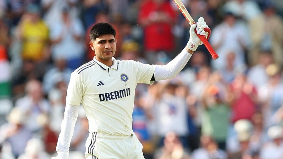 <div class="paragraphs"><p>Shubman Gill celebrates after reaching his century at the first test match between India and England.</p></div>