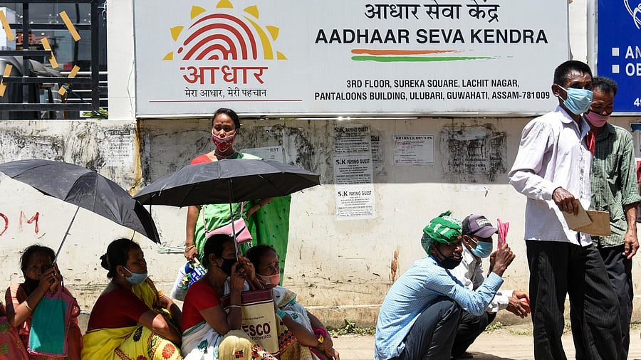 <div class="paragraphs"><p>A queue for Aadhaar verification.&nbsp;</p></div>