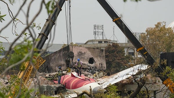 <div class="paragraphs"><p>Wreckage of the Air India aircraft that crashed in Ahmedabad</p></div>