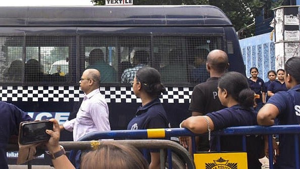 <div class="paragraphs"><p>Accused in the alleged gang rape of a student of South Calcutta Law College being brought for reconstruction of the crime scene, in Kolkata</p></div>