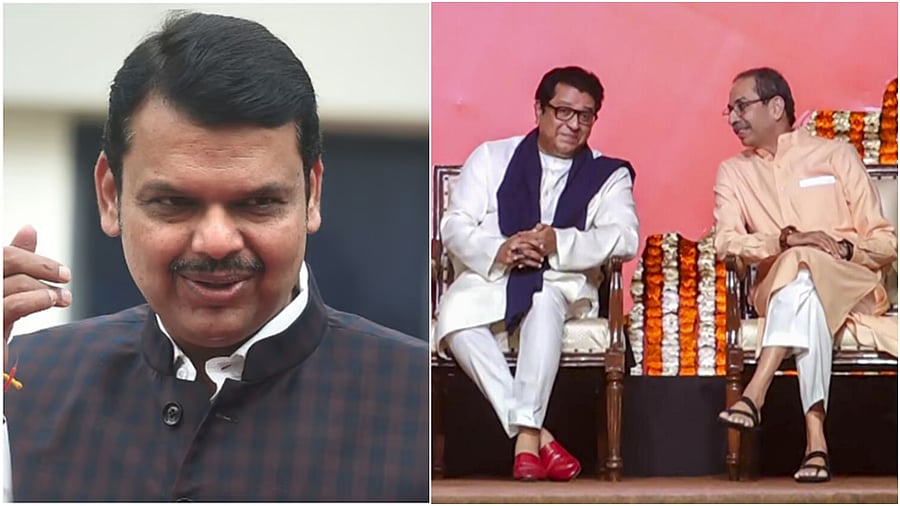 <div class="paragraphs"><p>Devendra Fadnavis (L), Raj Thackeray and Uddhav Thackeray.&nbsp;</p></div>