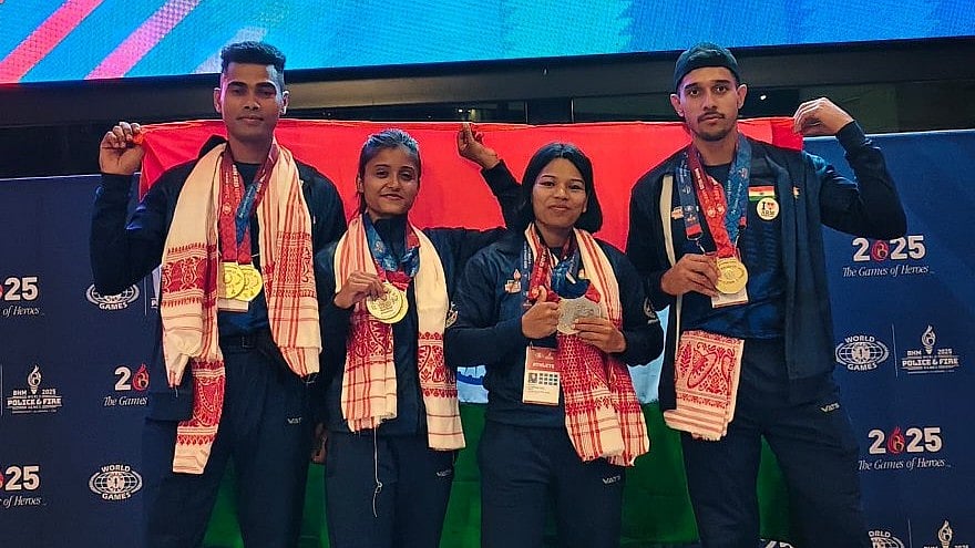 <div class="paragraphs"><p>Four Assam police officers won medals at the World Police and Fire Games.</p></div>