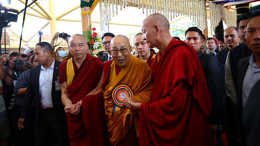 <div class="paragraphs"><p>Tibetan spiritual leader, the 14th Dalai Lama, arrives to attend his 90th birthday celebration at the Tsuglagkhang, also known as the Dalai Lama Temple complex, in the northern town of Dharamshala, India, July 6, 2025.</p></div>