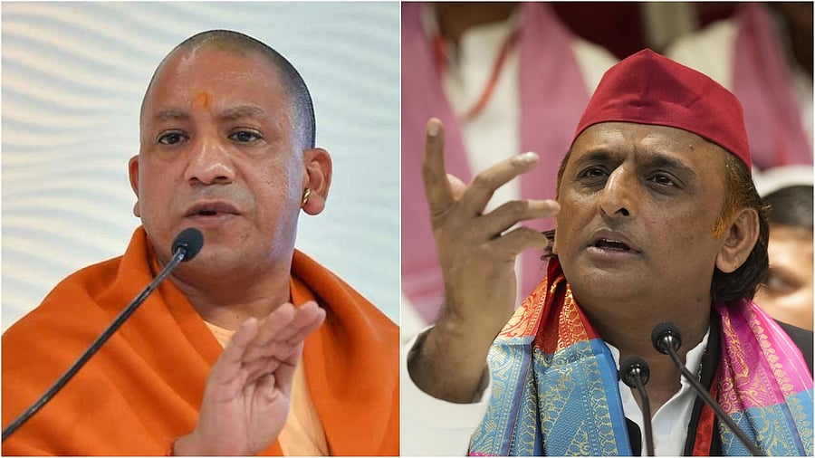 <div class="paragraphs"><p> Uttar Pradesh chief minister Yogi Adityanath (L) and SP chief Akhilesh Yadav.</p></div>