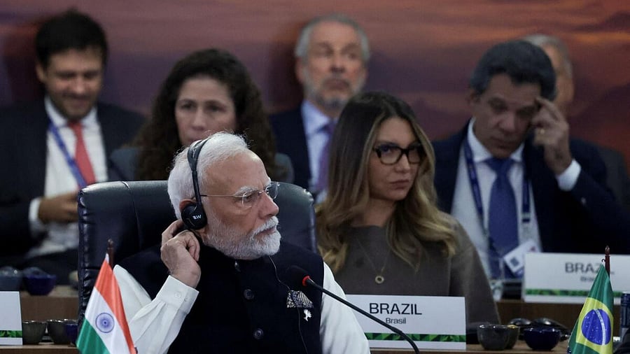 <div class="paragraphs"><p>India's Prime Minister Narendra  Modi attends the BRICS Summit, at the Museum of Modern Art (MAM) in Rio de Janeiro, Brazil July 6, 2025.</p></div>