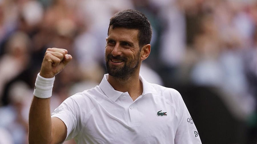 <div class="paragraphs"><p>Serbia's Novak Djokovic celebrates winning his round of 16 match against Australia's Alex de Minaur</p></div>