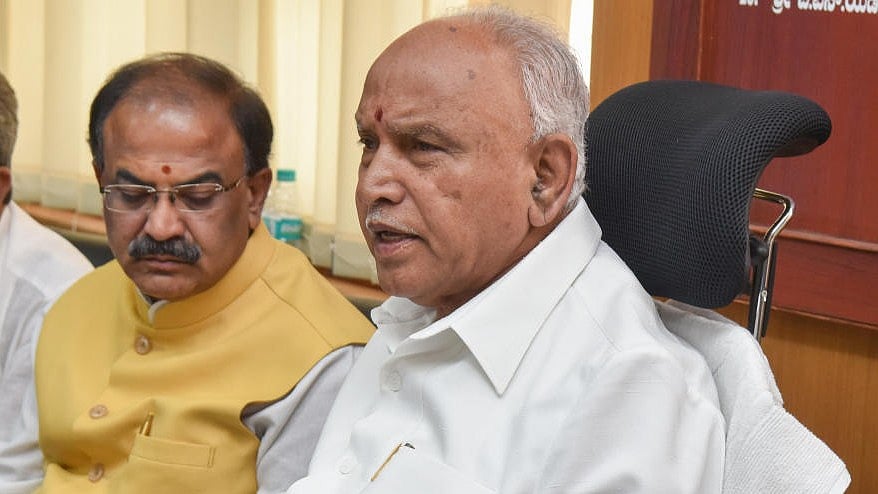 <div class="paragraphs"><p> B S Yediyurappa and BJP leader Aravind Limbavali </p></div>