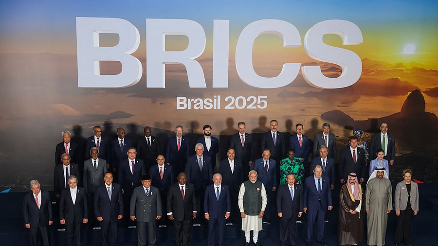 <div class="paragraphs"><p>Leaders of the BRICS group pose for the family photo during the BRICS Summit in Rio de Janeiro, Brazil July 7, 2025.</p></div>