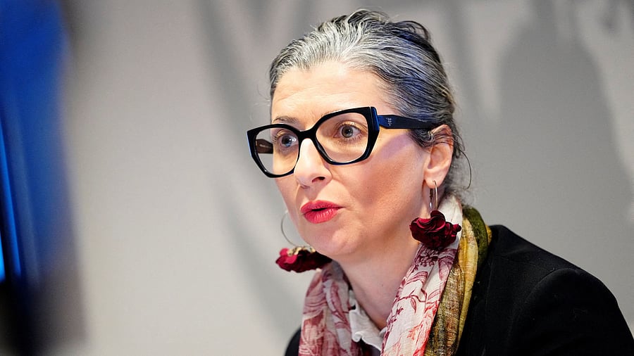 <div class="paragraphs"><p>UN Special Rapporteur for the occupied Palestinian territories, Francesca Albanese gives a press conference at the UN City in Copenhagen, Denmark February 5, 2025.   </p></div>