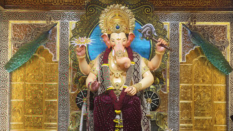 <div class="paragraphs"><p>The idol of Lord Ganesha at Lalbaugcha Raja.</p></div>