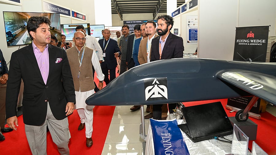 <div class="paragraphs"><p>Union Minister of Communications&nbsp;Jyotiraditya Scindia at the regional office of&nbsp;Visvesvaraya Technological University for inauguration of&nbsp;a national innovation centre, in Bengaluru on Thursday. Medical Education Minister Sharan Prakash Patil is also seen. </p></div>