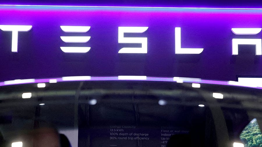<div class="paragraphs"><p>FILE PHOTO:  The logo of Tesla.</p></div>